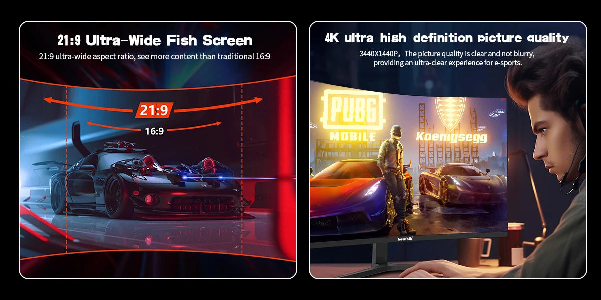 UltraWide 34” Curved Gaming Monitor – 144Hz HDR400, 1500R Immersion