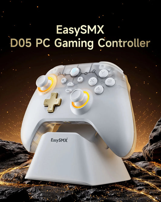 EasySMX D05 Wireless Gamepad – RGB Hall Effect Controller with Charging Dock | Switch, PC & Android Compatible